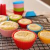 10pcs Silicone Muffin Cup; Cake Cup; Kitchen Baking Mold; Non-Stick Surface Cupcake Liners For Home Baking; Color Random - 10pcs - Random