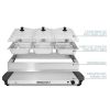 3 x 2.5 Qt. Stainless Steel Electric Buffet Server - Silver