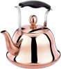 Rose Gold Stainless Steel Kettle; Streamlined Spout; Anti-scalding Handle; tea Kettle for Stove Top Whistling (Size : 4L) - 2L