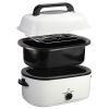 Kitchen White 20 QT Stainless Steel Chicken Electric Turkey Roaster With See-through Lid - as Pic