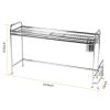 Over Sink Dish Drying Rack Shelf Stainless Steel Kitchen Countertop Bowl Dish Chopping Board Organizer Rack - Silver