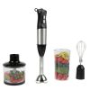 Immersion Blender 4-In-1 6 Speed Hand Mixer - Silver