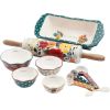 Harvest Ceramic Bakeware Set, 10 Piece - Multicolor