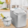 26 lbs Countertop LCD Display Ice Maker with Ice Scoop - sliver