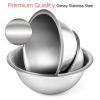 Stainless Steel Mixing Bowls 14 Piece Bowl Set with Measuring Cups and Spoons - Silver