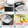 26 lbs Countertop LCD Display Ice Maker with Ice Scoop - black