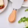 Stainless Steel Cheese Knife Set Kitchen Baking Knife Household Butter Cheese Knife Pizza Knife Fork Shovel (storage Box Not Included) - 4pcs/set