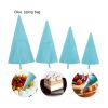 Set of 4 Sizes Pastry Bag Set Silicone Blue Color Reusable Icing Piping Bag Baking Tool Cookie Cake Decorating Bag - blue - 4-PC