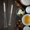 1pc Stainless Steel Egg Whisk Manual Whisk Whisk Set Kitchen Whisk For Cooking; Mixing; Beating; Stirring - 12 Inches