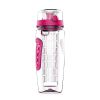 Fruit Infuser Water Bottle 32OZ Juice Shaker Sport w/ Flip Top Lid Anti-Slip Grips   - pink