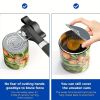 1pc Ergonomic Manual Can Opener with Soft Grips - Smooth Edge Cutting Can Opener for Kitchen & Restaurant - Food Grade Stainless Steel - 1pc