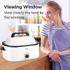 Kitchen White 20 QT Stainless Steel Chicken Electric Turkey Roaster With See-through Lid - as Pic