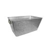 Better Homes & Gardens- Large Rectangle Galvanized Tub, 22 in L x 15 in W x 10 in H - Bar & Wine Tools