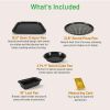 10 Piece Non-stick Bakeware Set - Carbon Steel Baking Tray Set - black