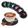 Set Of 6 Colorful Retro Vinyl Record Disk Coasters With Funny Labels-Prevent Furniture From Dirty And Scratched - 6pcs