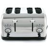 MegaChef 4 Slice Wide Slot Toaster with Variable Browning in Silver - MegaChef