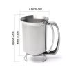 1pc Handheld Stainless Steel Batter Separator; Cupcake Batter Funnel; Batter Stirrer - Silvery