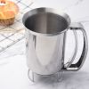 1pc Handheld Stainless Steel Batter Separator; Cupcake Batter Funnel; Batter Stirrer - Silvery