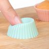 10pcs Silicone Muffin Cup; Cake Cup; Kitchen Baking Mold; Non-Stick Surface Cupcake Liners For Home Baking; Color Random - 10pcs - Random