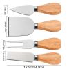 Stainless Steel Cheese Knife Set Kitchen Baking Knife Household Butter Cheese Knife Pizza Knife Fork Shovel (storage Box Not Included) - 4pcs/set