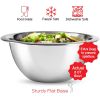 Stainless Steel Mixing Bowls 14 Piece Bowl Set with Measuring Cups and Spoons - Silver