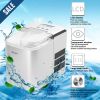 26 lbs Countertop LCD Display Ice Maker with Ice Scoop - sliver