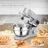 VEVOR Stand Mixer; 660W Electric Dough Mixer with 6 Speeds LCD Screen Timing; Tilt-Head Food Mixer with 5.8 Qt Stainless Steel Bowl; Dough Hook - 5.8