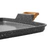 rairie Signature Cast Aluminum Double Griddle, Charcoal Speckle - Charcoal Speckle