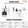 7-Cup 350W Food Processor Vegetable Chopper for Mixing Slicing Kneading - black